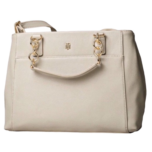 Tommy Hilfiger Shoulder Bag Crossbody Cream Color with Strap - Picture 2 of 12